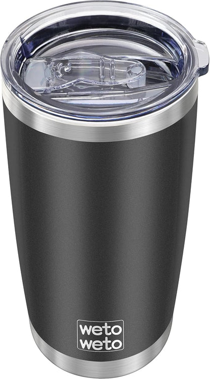 WETOWETO 20oz Tumbler, Stainless Steel Vacuum Insulated Coffee Travel Mug, Double Wall Powder Coated Insulated Coffee Mug Travel Mug with Lid Thermal Cup for Outdoor (Navy Blue, 1 Pack)