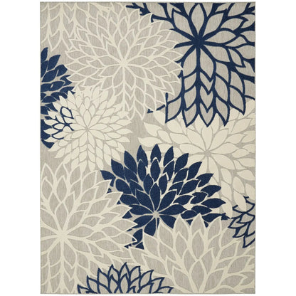 Floral Bloom Flatweave Indoor/Outdoor Area Rug – Durable Decorative Rug for Patio, Balcony & Living Room